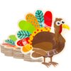 Fancy Land 50PCS Thanksgiving Paper Plates 9” Turkey Party Plates Disposable Dinner Plates Thanksgiving Party Supplies Dinnerware Bulk