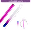 EAONE Glass Nail File with Case 3 Pack, Crystal Nail Files, Double-Sided Etched Fingernail Glass Nail Files for Natural Nails Professional Foot Nail Care Tool with Case Stocking Stuffers for Women