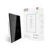 MOES 2.4GHz WiFi Wall Touch Smart Switch Neutral Wire Required, 3 Way Multi-Control, Glass Panel Light Switch Work with Smart Life/Tuya App, RF433 Remote Control, Alexa and Google Home Black 2 Gang