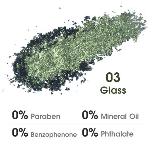 UCANBE Glass Single Eyeshadow Palette, Highly Pigmented Glitter Eye Shadow Powder, Professional Long-Lasting Waterproof Makeup Palette