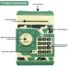 Brekya Mini ATM Piggy Bank Security Machine Best Gift for Kids,Electronic Code Piggy Bank Money Counter Safe Box Coin Bank for Boys Girls Password Lock (Camouflage Green)