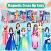 Daniel Axel Magnetic Dress Up Paper Doll,Magnet Princess Dress Up Dolls for Girls Ages 4-7 Kids,Travel Activities Road Trip Car Ride Interactive Learning Created Imagine Set Birthday Gift