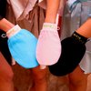 Kalma Glow Bath Glove Body Scrub Exfoliating Glove Dead Skin Remover for Body Gentle for Skin, Black