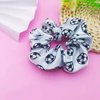 BBTDIN Soccer Ball Print Hair Tie, Football Hair Scrunchies for Cheer Girls, 2 pcs/set Package: 1*Black 1*White