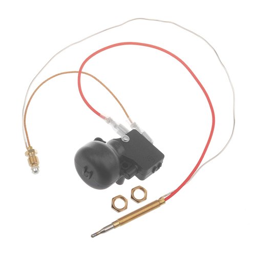 Timsec Outdoor Patio Heater Thermocouple Sensor and Tip Over Switch, with M8 x 1 End Connection Nuts, M6 x 0.75 Thermocouple Head Thread and 2 Screw Nuts, 16.2" Length Wire and 0.25'' Flat Terminal
