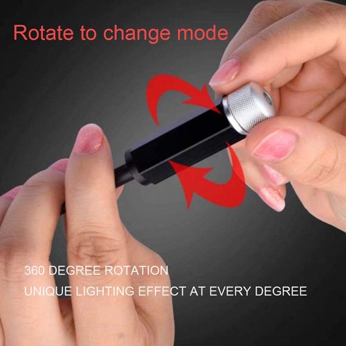 LEDCARE USB Star Projector Night Light, Car Roof Lights, Portable Adjustable Romantic Interior Car Lights, Portable USB Night Light Decorations for Car, Ceiling, Bedroom (Violet Blue)