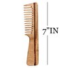 THE Unltd India Neem wood Handmade Comb For Detangling Long, Thick and Wavy Hair, Wide Tooth Structure for Gentle Grooming Anti Static, Hair Comb With Handle for Men, Women and Kids (Wide Teeth)