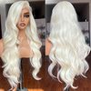 13x4 Lace Front Wigs Blonde Lace Frontal Wig 613 HD Lace Body Wave Pre Plucked Tiny Knots 26 Inch Pre-layered Long Wavy Synthetic Lace Wig