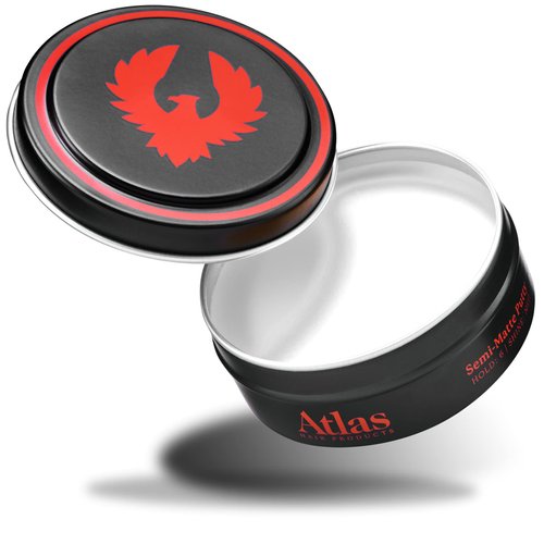 Atlas Pomade for Men, Semi-Matte, All day hold, Volumizing Hair Styling Product, Medium Hold, Low Shine Clay and Pomade Hybrid, For All Hair Types, Water Soluble, Hair Paste, 2.4oz, Pack of 1