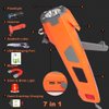 Emergency Tool LUXON 7-in-1 Car Safety Tool:Window Breaker,Seat Belt Cutter,LED Flashlight Rescue Tool USB Charger,SOS Light, Hand Cranking Charge, Magnetic for Vehicle Escape/Field Survival