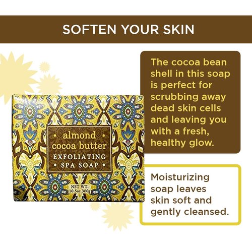 Greenwich Bay Luxury Almond Cocoa Butter 10.5 Vegetable Soap Bar