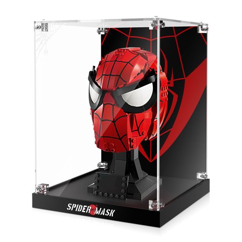 PIPART Acrylic Display Case for Lego 76285 Spider-Man's Mask, Dustproof Clear Display Box (Display Case ONLY, Lego Model NOT Included)