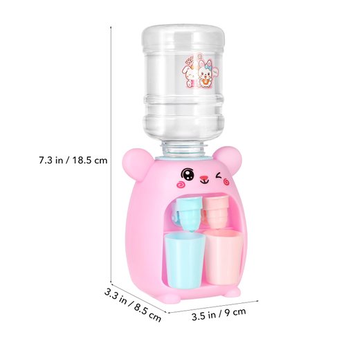 Toddmomy Kids Water Dispenser Toy Mini Water Machine Toy Children Lovely Water Dispenser Drink Water Machine Toy for Kids (Pink)