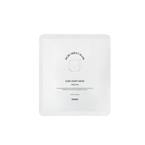 DAERA Korean DUBU Sheet Mask Glass Skin Care, Deep Hydrating Repairing Nourishing for Dry and Sensitive Skin, Panthenol, Niacinamide, Adenosin, Korean Moisturizer