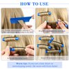 60 Pieces Short Hair Perm Rods Cold Wave Rods Plastic Perming Rods Hair Curling Rollers Curlers with Steel Pintail Comb Rat Tail Comb for Hairdressing Styling Supplies (0.35 Inch, Blue)