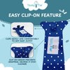 Tasty Tie Teething Tie, 3-in-1 Clip-on Baby Tie Crinkle Toy & Silicone Teether for 3-6-9-12-18 Month Babies | GOTS Certified Organic Cotton | Unique Baby Boy Gift or Stocking Stuffer, Polka Dot Style