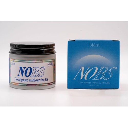 NOBS Toothpaste Tablets - Nano Hydroxyapatite, Flouride & Plastic Free, Eco & Travel Friendly - Remineralize with NHA (1 Month)