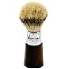 Parker 100% 3-Band Silvertip Badger Bristle Walnut and Chrome Handle Handmade Shaving Brush - Brush Stand Included