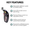 Solder-It Micro Therm Butane Heat Gun (MJ-600) | Flameless Mini Heat Gun with Detachable Heat Deflector | Piezo Electric Ignition and Butane Refill Tank | for Heat Shrink and PVC Bending