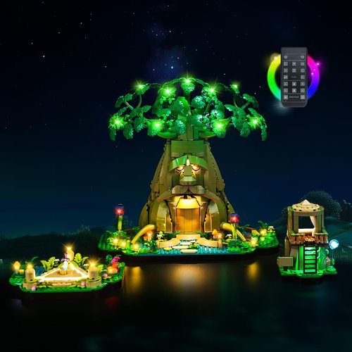 BRICKSHINING LED Lighting Compatible with Lego Great Deku Tree 2-in-1 77092, Light Kit Compatible with Lego 77092, Giving Light to Model, NOT Included The Model SetGreen 18Key RC Version
