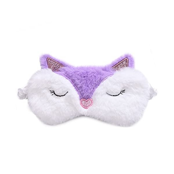 Chiclits Technology Fox Eye Mask Plush Fox Cloud Sheep Dream Eye Cover Sleeping Mask Eye Band Shade Blindfold Goggles Relax Travel Eye Patch