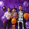 KatchOn, Metallic Foil Purple Backdrop Curtain - 3.2x6.5 Feet, Pack of 2 | Purple Party Decorations | Purple Streamers for Purple Birthday Decorations | Halloween Backdrop for Purple Halloween Décor