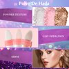 Ofanyia Highlighter Powder Stick, Polvo De Hadas Highlight Patting Powder, Body Brighten Glitter Shimmer Three-dimensional Sparkle Patting Powder for Face Eyes Lips Hair Body Glow Makeup