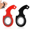 2pcs Keychain Spinner Toy, Keychain Spinner Portable Keychain Spinner Fidget Key Ring Spinner for Teens Adults Finger Exercise (Black, Red)