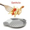 Hicook Stainless Steel Spaetzle Maker Lid with Scraper Traditional German Egg Noodle Maker Pan Pot Spaghetti Strainer