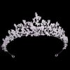 Samky Bride's Crystal Wedding Tiara Crown Bridal Rhinestone Headpiece Hair Accessories for Woman