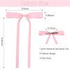 8PCS Ribbon Bows knot Hair Clips for Women Girls, Silky Satin Tassel Barrettes With Long Tail, Cute Ponytail Holder Hair Styling Accessories (8 colors Brown)