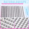 Natural Lash Extension Kit 168Pcs Lash Clusters Kit Wispy Eyelash Extensions 9-12MM Individual Lashes Extensions with Bond and Seal Lash Glue and Eyelash Extension Tweezers DIY at Home by TNFVLONEINS