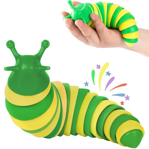 IFiwin Fidget Slug, Sensory Slug Fidget Toys for Autistic Kids & Adults, Autism Sensory Toys, Fidget Stress Toys,Toddler Toys,Christmas Stocking Stuffers, Birthday Gifts Party Favors