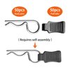 CrazyHobby 50pcs 1/8 1/10 RC Body Clips with Pull Tabs Compatiable with Traxass TRX4 Arrma Axial SCX10 Redcat Losi Tamiya HPI HSP Himoto RC Car (Silver)