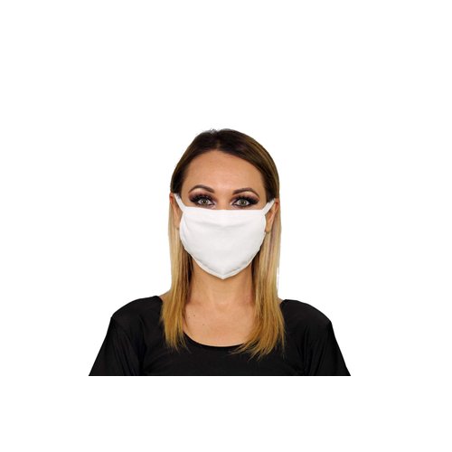 Saris and Things (Pack of 3) Unisex White Washable Reusable Face Mask & Cover for Men and Women - 2 Layers Breathable Cotton Fabric