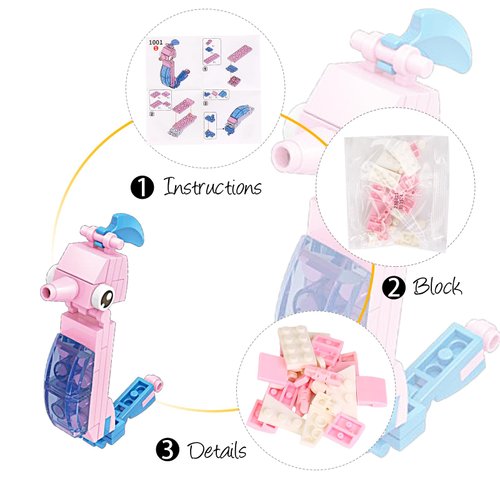 Ocean Party Favors for Kids Goodie Bags,12PCS Sea Animal Mini Building Blocks, Building Sets Stem Toys, Assorted Building Blocks Sets for Birthday Party Gift,Goodie Bags, Prize,Cake Topper