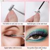 Ptwola 10 Pairs Natural Half False Lashes Self Adhesive Natural Look Cat Eye Lashes Eyelash Extension Kit 3D Fluffy Manga Wispy Long Fake Lash Clusters Supplies for Women Girls Eye Make Up