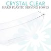 PLASTICPRO Disposable 32 ounce Square Serving Bowls, Party Snack or Salad Bowl, Medium, Plastic Crystal Clear Pack of 4