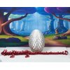 3D Printed Dragon with Dragon Egg, 12" Red and White Mushroom Dragon, Fidget ADHD Autism Toy, Executive Desk Toy D037-WE