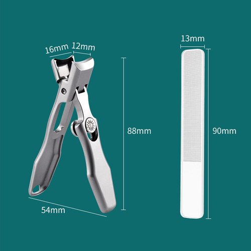 Gloniawor Nail Clippers,Nail Clippers with Catcher,Keychain Nail Clipper,Fingernail Clipper,Nail Clippers for Men,Toe Nail Clippers for Thick Nails for Seniors (Silver)