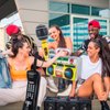 Inflatable Phone,Inflatable Radio Boombox Microphone,80s 90s Party Decorations,Hip Hop Music Themed Party Decorations,Rappers B-Boys Costume Accessory for Disco Retro Theme Party Decorations