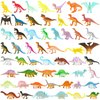 ONEST 55 Pieces Mini Dinosaur Figurines Playset Hand Painted Tiny Dinosaurs Party Favors Cake Toppers Dinosaur Figures Toys Small Luminous Dinosaur Figurines for Kids Adults