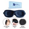 Samadhaan 3D Contoured Eye Mask for Sleeping | Sleep Mask for Side Sleepers | Eyelash Extensions with Velcro Closure | Shade Cover | Eye Sleeping Mask | Flight Essential | Blue | Concave Molded