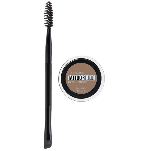 Maybelline New York Tattoostudio Brow Pomade Long Lasting, Buildable, Eyebrow Makeup, Light Blonde, 0.106 Ounce