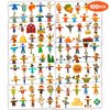 Cute Scarecrow Temporary Tattoos Fall First Birthday Party Decorations Favors Supplies Harvest Themed Stickers 10 Sheets 100 PCS Gifts for Baby Kids Girls Boys Decor Class School Carnival Christmas
