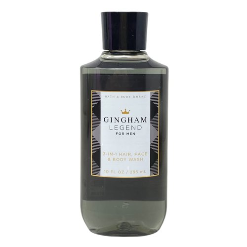 Bath & Body WorksMen's Collection Gingham Legend - 2 Pack Of 3 in 1 Hair, Face & Body Wash with a Cabin Spice Soap.