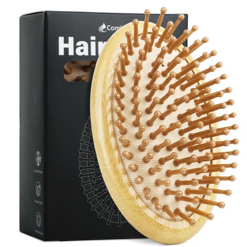 Combetter Natural Bamboo Hair Brush(No handle), Massaging Scalp, Detangling brush for Women, Men &Kids, Eco-friendly Natural Wooden for All Hair Types
