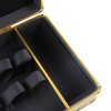Futchoy Professional Barber Case for Barber Tools,Portable Barber Suitcase,Traveling Case Barber Tool Organizer,for Clippers,Trimmers,Shears and Combs Styling Tools Storage (Black & Gold;Style A)