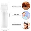 Root Comb Applicator Bottle, 6 Ounce, Hair Oil Applicator, Oil Applicator for Hair Dye, Oil Bottles for Hair, Hair Oiling Applicator with Graduated Scale (2 Pack+20 PCS Disposable Shower Caps, White)