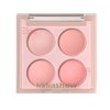 Matte Blush Powder Palette, Blending Mood Cheek, 4 Blendable Shades Korean Fairy Pink Blusher in Lightweight Smooth Powder, Vegan Makeup (Strawberry 1#, 1.84 ounces)